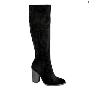 Journee Collection KYLLIE FAUX SUEDE WIDE CALF Size 9 XWC KNEE-HIGH BOOTS